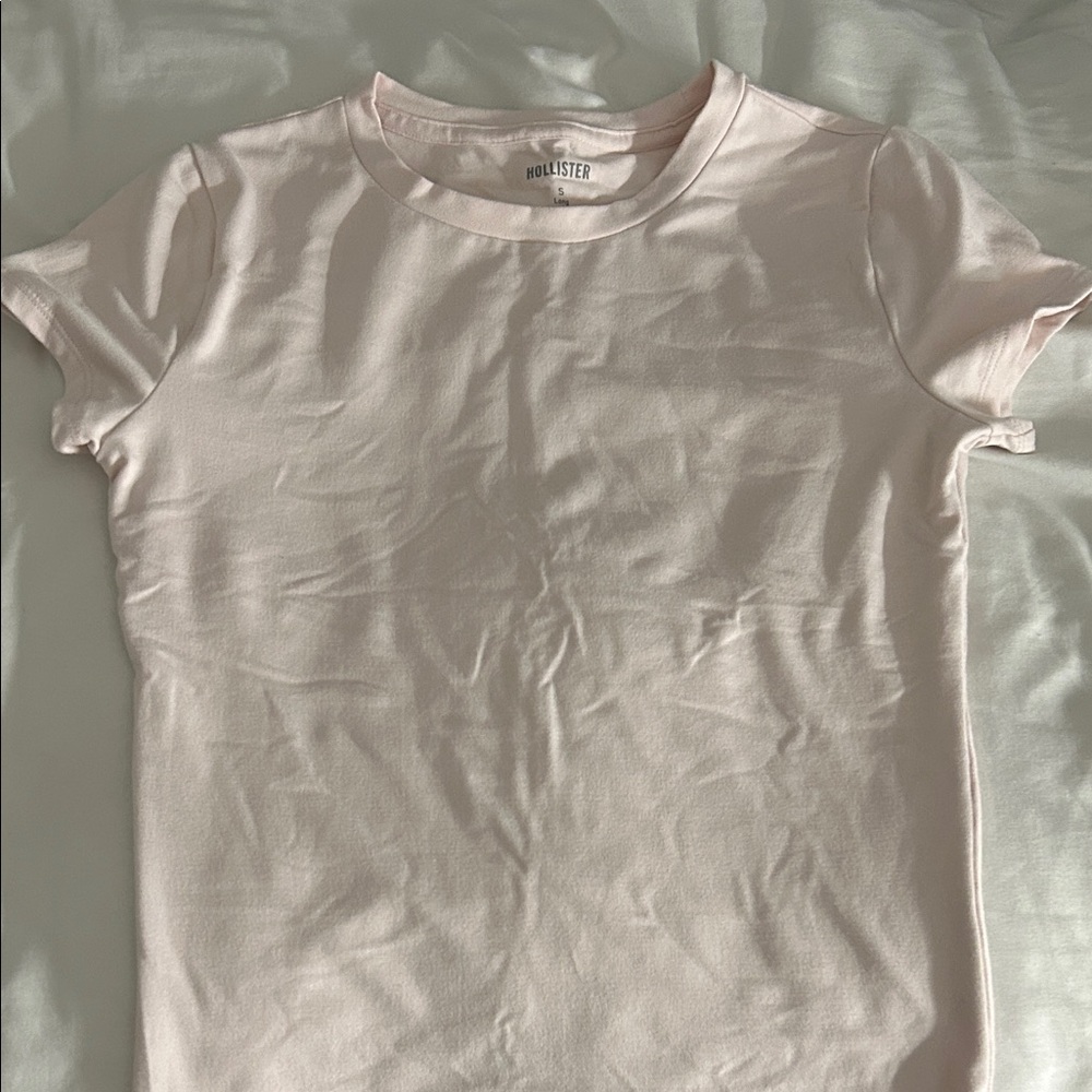 Hollister Light Pink Crew Neck Top